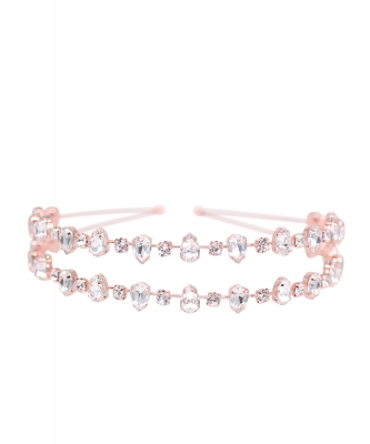 Fashion Rhinestone Headband HN810004 ROSEGOLD